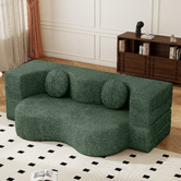 Haven Cove Furniture Arthur 3 Seater Chenille Compressed Sofa Bed