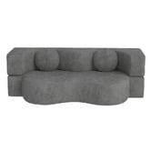 Haven Cove Furniture Sora 2 Seater Double Chenille Sofa Bed