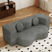 Haven Cove Furniture Sora 2 Seater Double Chenille Sofa Bed