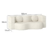 Haven Cove Furniture Sora 2 Seater Double Chenille Sofa Bed
