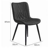 Haven Cove Furniture Zella Faux Leather Dining Chairs