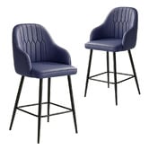 Haven Cove Furniture 66cm Briar Faux Leather Bar Stools