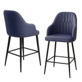 Haven Cove Furniture 66cm Briar Faux Leather Bar Stools