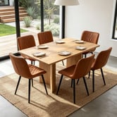 Haven Cove Furniture Zella Faux Leather Dining Chairs