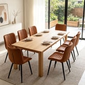 Haven Cove Furniture Zella Faux Leather Dining Chairs