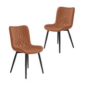 Haven Cove Furniture Zella Faux Leather Dining Chairs