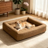 Haven Cove Furniture Loid Orthopedic Fleece Calming Dog Bed