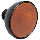 Momo Handles Bol Round Zinc Alloy &amp; Sapelli Wood Knob