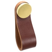 Momo Handles Flexa Leather &amp; Zinc Alloy Loop Cabinet Handle