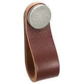 Momo Handles Flexa Leather &amp; Zinc Alloy Loop Cabinet Handle