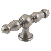 Momo Handles Bordeaux Pewter Round Cast Iron T-Bar Knob