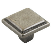 Momo Handles Windsor Pewter Square Cast Iron Knob