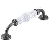 Momo Handles Trianon 128mm Porcelain &amp; Zinc Alloy Bow Cabinet Handle