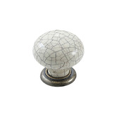 Momo Handles Trianon Round Porcelain &amp; Zinc Alloy Knob