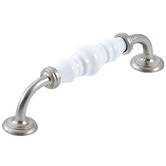Momo Handles Trianon 128mm Porcelain &amp; Zinc Alloy Bow Cabinet Handle