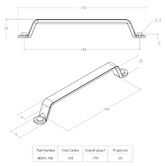 Momo Handles Button 160mm Zinc Alloy Bow Cabinet Handle