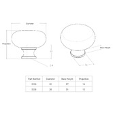 Momo Handles Lugo Zinc Alloy Round Knob