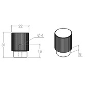 Momo Handles Arpa Round Aluminium Knob