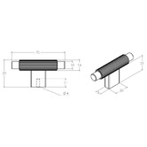Momo Handles Arpa Round Aluminium T-Bar Knob