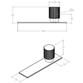 Momo Handles Arpa Round Aluminium Knob with Backplate