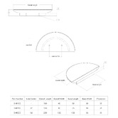 Momo Handles Daintree Half Round Walnut Wood Cabinet Handle