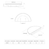 Momo Handles Daintree 64mm Half Round American Oak Wood Cabinet Handle