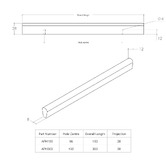 Momo Handles Airlie Oak Wood Cabinet Handle