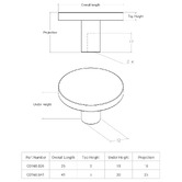 Momo Handles Como Round Zinc Alloy Knob