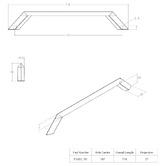 Momo Handles Feltre 192mm Zinc Alloy Cabinet Handle