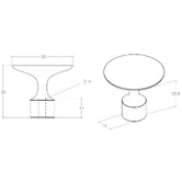 Momo Handles Floid Round Zinc Alloy Knob