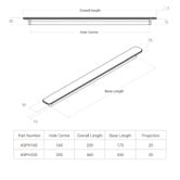 Momo Handles Aspen Brass Cabinet Handle