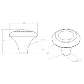Momo Handles Winchester 34mm Pewter Round Cast Iron Knob