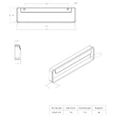 Momo Handles Fold 128mm Aluminium Recessed Cabinet Handle