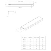 Momo Handles Ferrara Stainless Steel Lip Cabinet Handle