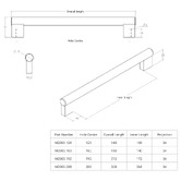 Momo Handles Barletta Steel D-Shaped Cabinet Handle