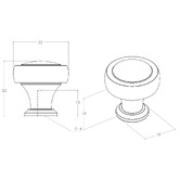 Momo Handles Pellaro Round Aluminium Knob