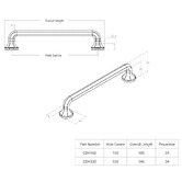 Momo Handles Caselle Zinc Alloy D-Shaped Cabinet Handle