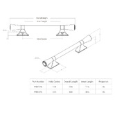 Momo Handles Pembrey Round Zinc Alloy Bar Cabinet Handle