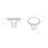 Momo Handles Caselle Zinc Alloy Knob