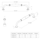 Momo Handles Winchester Pewter Cast Iron Bow Cabinet Handle