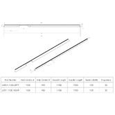 Momo Handles Rail 1120mm Aluminium Cabinet Handle