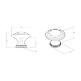 Momo Handles Florencia Round Zinc Alloy Concentric Knob