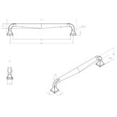 Momo Handles Jago 160mm Zinc Alloy Cabinet Handle