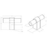 Momo Handles Maida Brass T-Bar Knob