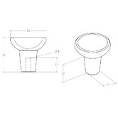 Momo Handles Raviolo Round Zinc Alloy Knob