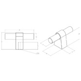 Momo Handles Loreto Aluminium T-Bar Knob