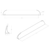 Momo Handles Nick 160mm Zinc Alloy Lip Cabinet Handle