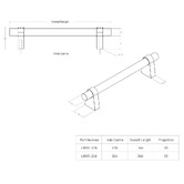 Momo Handles Loreto Aluminium Bar Cabinet Handle