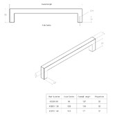 Momo Handles Sevilla Brushed Nickel Aluminium Cabinet Handle