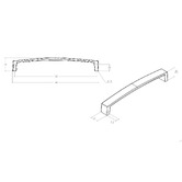 Momo Handles New Hampton 160mm Zinc Alloy D-Shaped Cabinet Handle